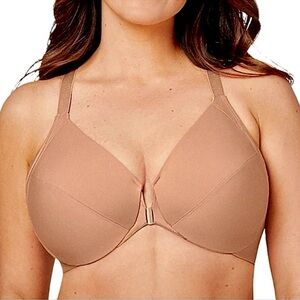 - Glamorise 38C WonderWire Back Smoothing Front Closure Tan Bra! NEW!